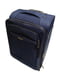 Мала тканинна валіза темно-синього кольору на 2-х колесах | 6767556 | фото 4