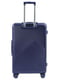 Велика темно-синя дорожня пластикова валіза на 4-х колесах (88 л) | 6767592 | фото 3