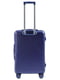 Середня темно-синя дорожня пластикова валіза на 4-х колесах (60 л) | 6767593 | фото 3