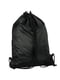 Чорний рюкзак-мішок для взуття з розширенням і кишенею | 6767608 | фото 2