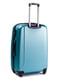 Велика дорожня пластикова валіза на 4-х колесах сріблясто-синя (86 л) | 6767665 | фото 2