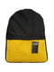 Чорно-жовтий рюкзак-мішок для взуття з розширенням і кишенею  | 6767680