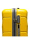 Велика пластикова валіза жовтого кольору на 4-х колесах | 6767721 | фото 4