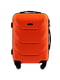 Маленька помаранчева дорожня пластикова валіза на 4-х колесах (45 л) | 6767736 | фото 2