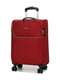 Мала тканинна валіза червоного кольору на 4-х колесах | 6767746