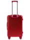 Середня темно-червона дорожня пластикова валіза на 4-х колесах (60 л) | 6767750 | фото 3