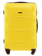 Велика жовта дорожня пластикова валіза на 4-х колесах (86 л) | 6767757 | фото 2
