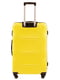 Велика жовта дорожня пластикова валіза на 4-х колесах (86 л) | 6767757 | фото 3