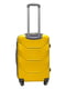 Пластикова валіза середнього розміру жовтого кольору на 4-х колесах | 6767761 | фото 3