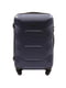 Велика темно-синя дорожня пластикова валіза на 4-х колесах (86 л) | 6767773