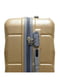 Велика пластикова валіза бежевого кольору на 4-х колесах | 6767811 | фото 4