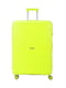 Велика пластикова валіза лимонного кольору на 4-х колесах | 6767815 | фото 2