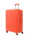 Велика пластикова валіза помаранчевого кольору на 4-х колесах | 6767816