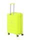 Пластикова валіза середнього розміру лимонного кольору на 4-х колесах | 6767818 | фото 4