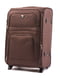 Тканинна валіза середнього розміру коричнева на 2-х колесах | 6767822