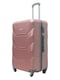 Велика пластикова валіза пудрового кольору на 4-х колесах | 6767827 | фото 2