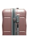Велика пластикова валіза пудрового кольору на 4-х колесах | 6767827 | фото 4