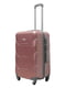 Пластикова валіза середнього розміру пудрового кольору на 4-х колесах | 6767828 | фото 2