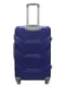 Велика пластикова валіза синього кольору на 4-х колесах | 6767856 | фото 3