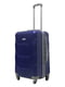 Пластикова валіза середнього розміру синя на 4-х колесах | 6767860 | фото 2