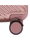 Маленька золотисто-рожева дорожня пластикова валіза на 4-х колесах (35 л) | 6767878 | фото 3
