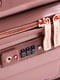 Маленька золотисто-рожева дорожня пластикова валіза на 4-х колесах (35 л) | 6767878 | фото 4