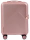 Маленька золотисто-рожева дорожня пластикова валіза на 4-х колесах (35 л) | 6767878 | фото 5
