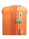 Середня пластикова валіза оранжевого кольору | 6767887 | фото 4
