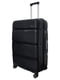 Велика пластикова валіза чорного кольору на 4-х колесах | 6767954 | фото 2