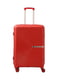 Пластикова валіза середнього розміру червона на 4-х колесах | 6767967 | фото 2