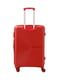 Пластикова валіза середнього розміру червона на 4-х колесах | 6767967 | фото 3