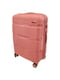 Пластикова валіза середнього розміру рожева на 4-х колесах | 6767973