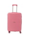 Пластикова валіза рожевого кольору середнього розміру на 4-х колесах | 6767985 | фото 2