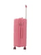 Пластикова валіза рожевого кольору середнього розміру на 4-х колесах | 6767985 | фото 3