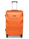 Велика пластикова валіза помаранчевого кольору на 4-х колесах | 6768058 | фото 2
