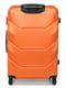 Велика пластикова валіза помаранчевого кольору на 4-х колесах | 6768058 | фото 3