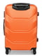 Пластикова валіза помаранчевого кольору середнього розміру на 4-х колесах | 6768063 | фото 3