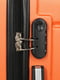 Пластикова валіза помаранчевого кольору середнього розміру на 4-х колесах | 6768063 | фото 7