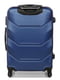 Пластикова валіза синього кольору середнього розміру на 4-х колесах | 6768064 | фото 3