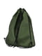 Рюкзак-мішок для взуття з розширенням і кишенею оливкового кольору | 6768088 | фото 2