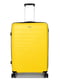Велика поліпропіленова валіза жовтого кольору на 4-х колесах | 6768109 | фото 2