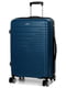 Поліпропіленова валіза середнього розміру синя на 4-х колесах | 6768116