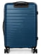 Поліпропіленова валіза середнього розміру синя на 4-х колесах | 6768116 | фото 5