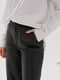 Чорні штани-палаццо з еко-шкіри на замшевій основі  | 6768184 | фото 6