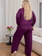 Прогулянковий фіолетовий костюм: кофта та штани-палаццо | 6768309 | фото 3