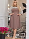 Сукня А-силуету із шифоновими рукавами та кокетками в квітковий принт | 6768337 | фото 2