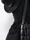 Чорна сукня-міні в рубчик зі шнурівкою на спинці | 6768376 | фото 5