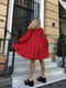 Червона сукня оверсай з квітковим принтом | 6768398 | фото 7