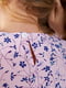 Вільна світло-фіолетова сукня в квітковий принт з ременем | 6768418 | фото 3