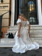 Муслінова біла сукня-міді зі шнурівкою на спинці | 6768425 | фото 3